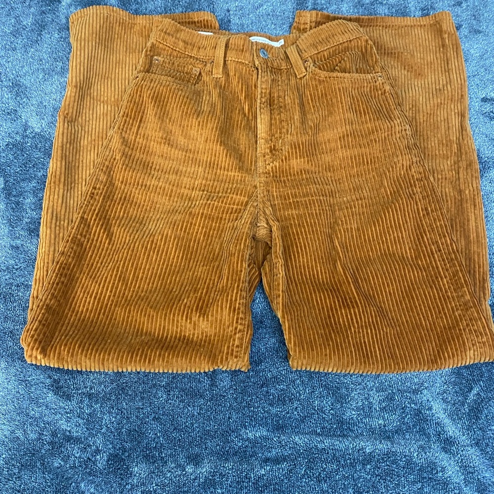 Levi's Tan Corduroy Wide Leg Pants